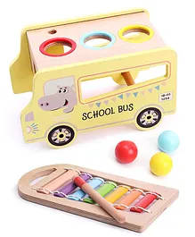 Intellibaby Premium Wooden Xylophone Bus |Early...
