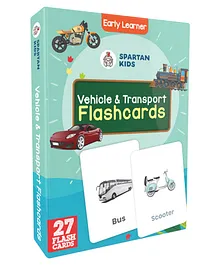Spartan Kids Vehicle and Transport 27 Flash Cards -...