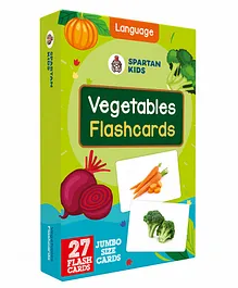 Spartan Kids Vegetables Jumbo 27 Flash Cards -...