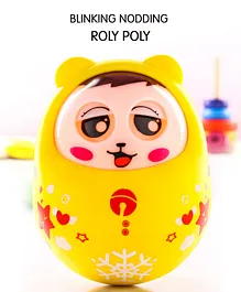 Eye Blinking Push and Shake Yellow Roly Poly| Wobbling...