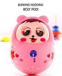 Eye Blinking Push and Shake Pink Roly Poly| Wobbling...