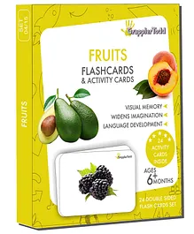 GrapplerTodd Fruits Flash Cards Multicolor - 24 Pieces