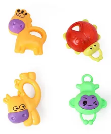 Bliss Kids Animal Shaped Rattles Pack of 4 Color and...