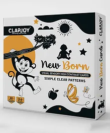 Clapjoy Black and White Flash Cards for Infant Babies...