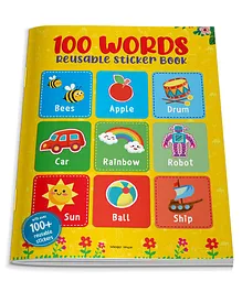 3 To 5 Years, 32 Pages, A 100+ Words Reusable sticker book for kids to...