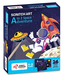 Chalk and Chuckles A to Z Space Adventure-Scratch Art...