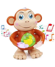 YAMAMA Dancing Monkey Musical Toy For Kids Brown -...