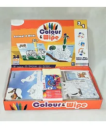 Fingo Brain 2 in 1 Colour & Wipe( Animals & Birds...