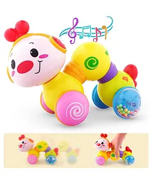 PLUSPOINT Cute Caterpillar press n go toy with Music &...