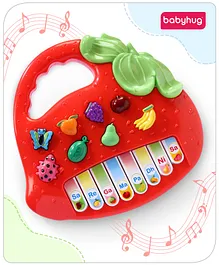 Babyhug Strawberry Musical Piano Keyboard- Red