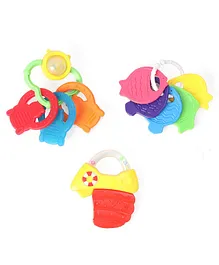 Giggles Teethers and Rattles Set of 3 - Multicolour