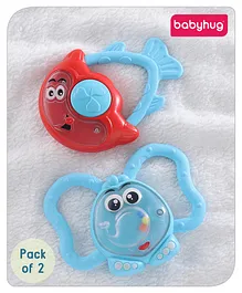 Babyhug Joy Rattle Set Pack of 2 - Blue and Red