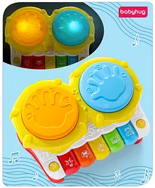 Babyhug 2 In 1 Musical Drum Piano With Lights and...