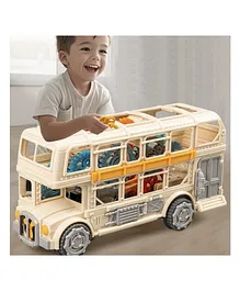 NEGOCIO Wheel Musical School Bus Toys Lights Sound...