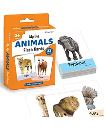 Fingo Brain My Big Animals Flash Cards 32 Cards -...