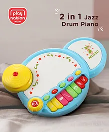 Play Nation Premium 2 in 1 Jazz Drum Piano for Kids-...