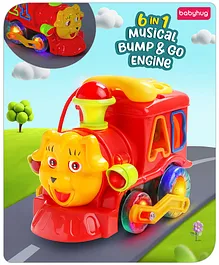 Babyhug 6 in 1 Puppy  Shaped Bump & Go  Loco Engine...