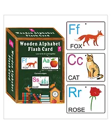 Wooden (MDF) Alphabet Learning Flash Card with Lacing...