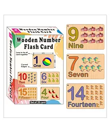 Wooden (MDF) Numbers 1-20 Learning Flash Card with...