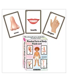Wooden (MDF) Parts of Body Learning Flash Card with...