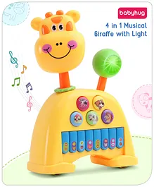 Babyhug Musical Light & Sound Giraffe Piano with 5...