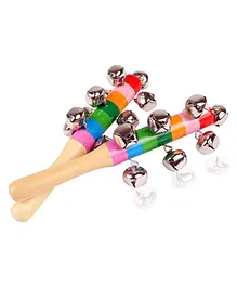 WudnKrafts Colourful Wooden Baby Rattles Musical Toy...
