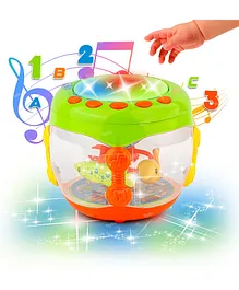 Toysire Drum Toy for Kids, 3D Interactive Flashlights...