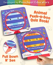 Ideal Age 1 to 3 Years, 12 Pages, By guessing which animal is hidden...