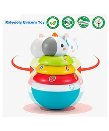 AKN TOYS Stacking Rings Baby Toy with Unicorn Topper,...