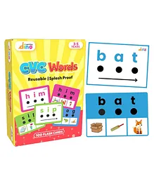 Learning Dino CVC Words Flashcards Cards - 25 CVC...