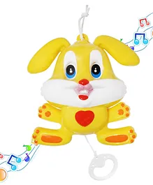 Bunie Hanging Rabbit Music Bell Toy for Babies Yellow