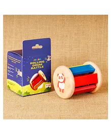 Jim N Jam Wooden Rolling Drum and Rattle