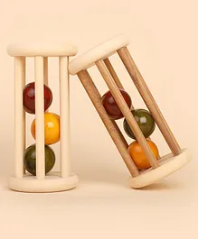 Bombay Toy Company Wooden Rolling Rattle Toy- 1 piece