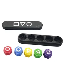 BitFeex  Gonggi Game Set, Stones Plastic Dices Playing...