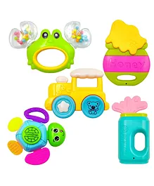YAMAMA 5 Pcs Baby Rattle Toys Infant Colourful...