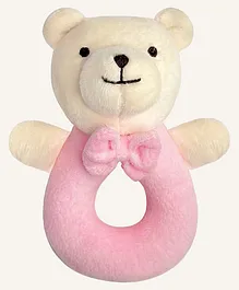 Abracadabra Bear Face Rattle Cum Toy - White