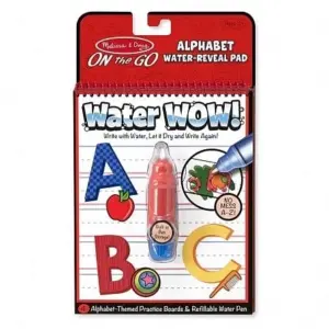 Melissa & Doug on The Go Water Wow! Alphabet (Reusable Reveal Activity Pad, Chunky-Size Pen) DIY Art & Craft Kits for Kids age 3Y+