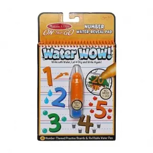 Melissa & Doug Water Wow Numbers, Multi Color DIY Art & Craft Kits for Kids age 3Y+ (Orange)