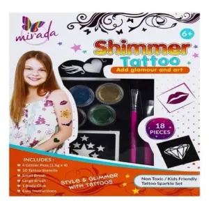 Mirada Shimmer & Sparkle Glitter Glam Tattoo Body DIY Art & Craft Kits for age 3Y+