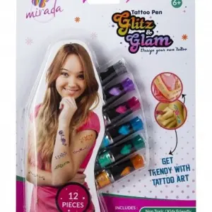 Mirada Sparkle And Shine Tattoo Pen - Pack Of 3 DIY Art & Craft Kits for age 6Y+