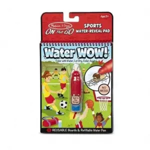 Melissa And Doug on The Go Water Wow! Sports Activity Pad (Reusable Reveal Coloring Book, Refillable Pen) DIY Art & Craft Kits for Kids age 3Y+