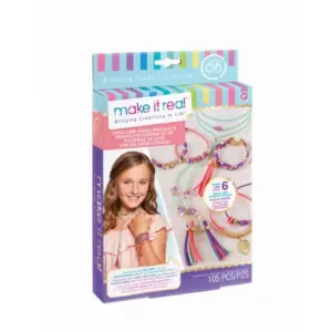 Make it Real Gold Link Suede Bracelets DIY kits Multicolor 8Y+