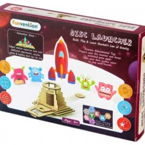 Funvention Disc Launcher DIY Shooting Game STEM Learning Toy Multicolour 3Y+