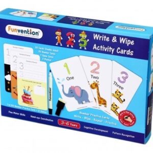 Funvention 123 Numbers Write and Wipe Activity Educational Game for 36 Years Kids Multicolour 3Y+