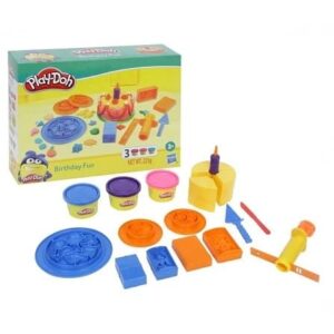 Play Doh Birthday Fun Playset for Kids 3Y+, Multicolour