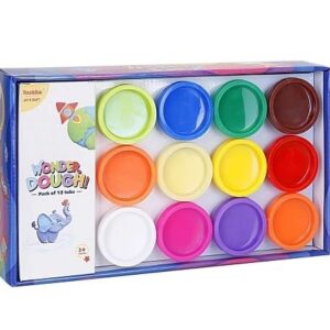Youreka Dough 12 Shades 50 Grams Dough Tubs Multicolour 3Y+