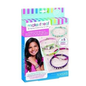 Make It Real Rainbow Bling Bracelets Do it Yourself Kit for kids 8Y+, Multicolor