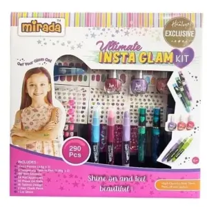 Mirada Ultimate Insta Glam Kit Nail set for Kids 5Y+, Multicolour