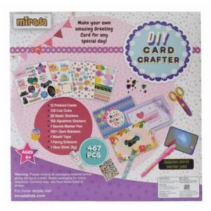 DIY Card Crafter Kit by Mirada, Arts and Crafts for Kids of Age 3 Years+, Creative Play for Kids, Multicolour