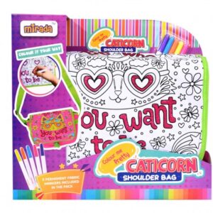 Mirada Color Your Own Caticorn Shoulder Bag, 3Y+, Multicolour